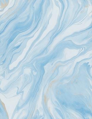 The primary subject of the image is a blue and white marbled tile. The setting is a bathroom, as the tile is placed on a wall. The visual style is a close-up of the tile, showcasing its intricate design. The dominant colors are blue and white, creating a clean and elegant atmosphere.