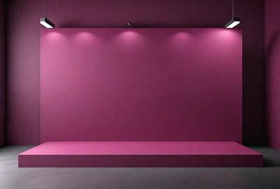 The primary subject of the image is a pink wall with a bench in front of it. The setting is a room with a pink wall, and the visual style is a photo. The dominant colors in the image are pink, and the overall atmosphere is warm and inviting.