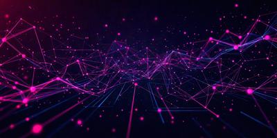 The primary subject of the image is a purple and pink geometric pattern. The setting is a dark background, which contrasts with the bright colors of the pattern. The visual style is a digital art or illustration, as the pattern appears to be a part of a larger design. The dominant colors are purple and pink, creating a vibrant and lively atmosphere.