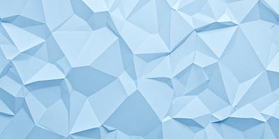 The primary subject of the image is a blue background with a pattern of white triangles. The setting is a white wall, and the visual style is a digital art or illustration. The dominant colors are blue and white, creating a calm and soothing atmosphere.