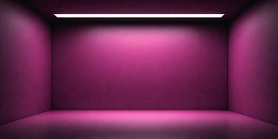 The primary subject of the image is a large, pink wall. The setting is a dark room, and the visual style appears to be a photo. The dominant colors are pink and purple, creating a warm and inviting atmosphere.