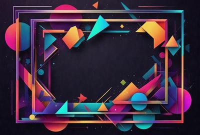 The primary subject of the image is a colorful, abstract design featuring a variety of shapes and colors. The setting is a black background, which contrasts with the vibrant colors of the design. The visual style is a combination of digital art and illustration, creating a unique and eye-catching pattern. The dominant colors and overall atmosphere of the image are energetic, lively, and creative, reflecting the artistic nature of the design.