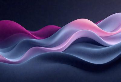 The primary subject of the image is a large, colorful wave. The wave is depicted in a variety of colors, including blue, pink, and purple. The setting is a dark background, which contrasts with the vibrant colors of the wave. The visual style of the image is a combination of digital art and illustration, creating a dynamic and eye-catching scene. The overall atmosphere of the image is energetic and lively, with the wave's colors evoking a sense of movement and excitement.