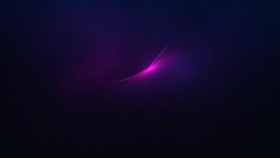 The primary subject of the image is a pink light streak or a purple light beam, which appears to be a neon light or a lightning bolt. The setting is a dark, purple-colored background, which contrasts with the light streak. The visual style of the image is a combination of a photo and a digital art or illustration, as the light streak is depicted in a way that resembles a neon light or a lightning bolt. The colors and mood of the image are predominantly purple, creating a moody and atmospheric scene.