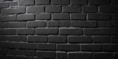 The primary subject of the image is a brick wall. The setting is a dark room, and the visual style is a black and white photo. The dominant colors are black and white, creating a moody atmosphere.