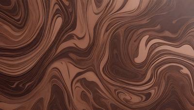 The primary subject of the image is a wooden surface with a unique and intricate pattern. The setting is a room with a wooden floor, and the visual style appears to be a combination of a photo and a digital art or illustration. The colors and mood of the image are predominantly brown and earthy tones, creating a warm and natural atmosphere.