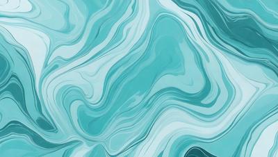 The primary subject of the image is a blue and white patterned surface, which appears to be a water-like texture. The setting is a blue ocean, and the visual style is a combination of a photo and digital art. The dominant colors are blue and white, creating a serene and calming atmosphere.
