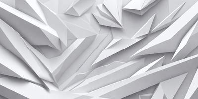 The primary subject of the image is a white paper with a geometric pattern on it. The paper is folded into a three-dimensional structure, creating a unique and intricate design. The setting is a white background, which highlights the paper's pattern and texture. The visual style is a combination of digital art and illustration, as the paper's structure is created through a digital process. The colors and mood of the image are predominantly white, giving it a clean and minimalist appearance.