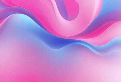 The primary subject of the image is a pink and blue swirl pattern. The setting is a pink background, and the visual style is a digital art or illustration. The dominant colors are pink and blue, creating a vibrant and lively atmosphere.