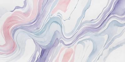 The primary subject of the image is a watercolor painting featuring a swirling, abstract design. The setting is a white background, which provides a clean and uncluttered appearance. The visual style is a combination of watercolor and digital art, creating a unique and artistic representation. The dominant colors in the painting are purple, pink, and blue, which contribute to a calming and serene atmosphere.