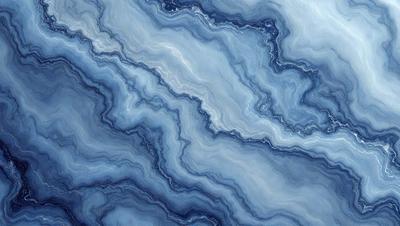 The primary subject of the image is a blue and white marbled surface, which appears to be a painting or a digital artwork. The setting is a blue and white marbled wall, and the visual style is a combination of painting and digital art. The dominant colors in the image are blue and white, creating a calm and serene atmosphere.