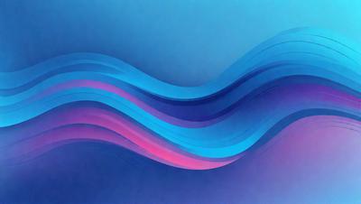 The primary subject of the image is a blue and pink wave, which is the main focus of the scene. The setting is a blue background, and the visual style appears to be a digital art or illustration. The dominant colors in the image are blue and pink, creating a vibrant and lively atmosphere.