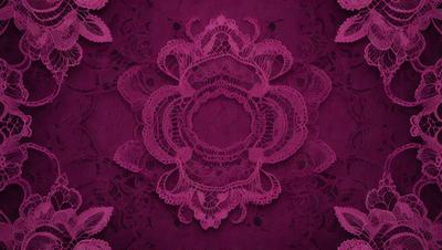 The primary subject of the image is a purple lace pattern. The setting is a purple background, which complements the lace pattern. The visual style is a close-up of the lace pattern, showcasing its intricate details. The colors and mood of the image are predominantly purple, creating a calm and elegant atmosphere.