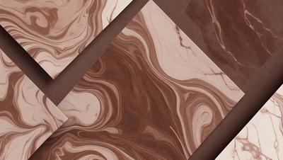 The primary subject of the image is a marbled stone, which is the main object, scene, or focus of the image. The setting or background features a brown table, and the visual style appears to be a photo. The colors and mood of the image are predominantly brown, giving it a warm and earthy atmosphere.