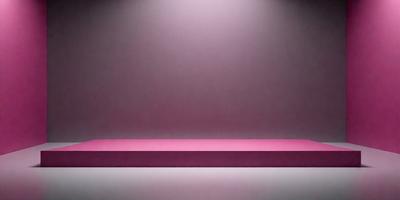 The primary subject of the image is a pink bench. The setting is a pink wall, which serves as the background. The visual style is a photo, capturing the bench's reflection on the wall. The colors and mood of the image are predominantly pink, creating a warm and inviting atmosphere.