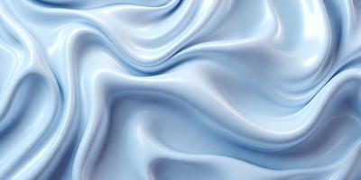 The primary subject of the image is a blue fabric with a wavy pattern. The setting is a blue background, and the visual style appears to be a digital art or illustration. The dominant colors are blue and white, creating a calm and soothing atmosphere.