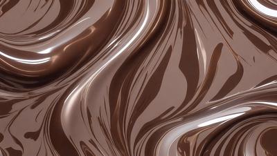 The primary subject of the image is a close-up of a chocolate-colored patterned wallpaper. The setting is a room with a brown background. The visual style is a close-up of the wallpaper, showcasing its intricate design. The colors and mood of the image are predominantly brown, giving it a warm and cozy atmosphere.