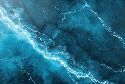The primary subject of the image is a blue and white swirling pattern, which appears to be a digital art or illustration. The setting is a blue background, and the visual style is a combination of digital art and illustration. The dominant colors are blue and white, creating a calming and serene atmosphere.