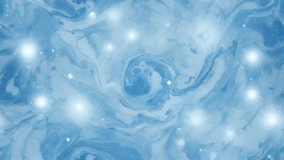 The primary subject of the image is a swirling blue pattern, which appears to be a digital art or illustration. The setting is a blue background, and the visual style is a combination of digital art and illustration. The dominant colors are blue and white, creating a calm and soothing atmosphere.
