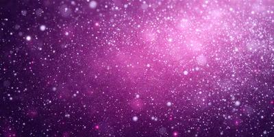The primary subject of the image is a purple background with a multitude of bright, pink stars scattered throughout the scene. The setting appears to be a space or a celestial environment, as the background is filled with the stars. The visual style of the image is a combination of a photo and digital art, creating a unique and captivating atmosphere. The dominant colors in the image are purple and pink, giving the scene a vibrant and lively mood.