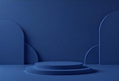 The primary subject of the image is a blue wall with a blue background. The setting appears to be a room with a blue surface. The visual style of the image is digital art, as it is a computer-generated image. The dominant colors in the image are blue, creating a calm and serene atmosphere.