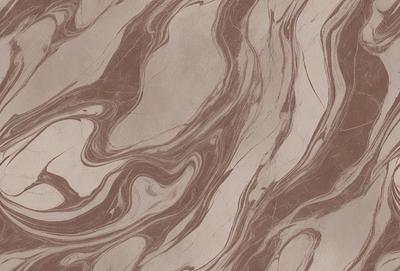 The image features a marbled stone surface with a pattern of swirls and curves. The primary subject is the marbled stone, which is the main object, scene, or focus of the image. The setting is a natural environment, with the stone surface being the backdrop. The visual style is a combination of photo and digital art, as the marbled stone appears to be a natural texture, yet it is also enhanced by digital manipulation. The colors and mood of the image are predominantly earthy tones, giving it a natural and organic feel.