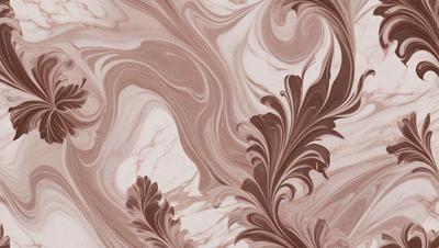 The primary subject of the image is a marbled pattern, which is the main object, scene, or focus of the image. The setting or background features a marbled surface, which adds to the visual style of the image. The colors and mood of the image are predominantly brown and white, creating a warm and earthy atmosphere.