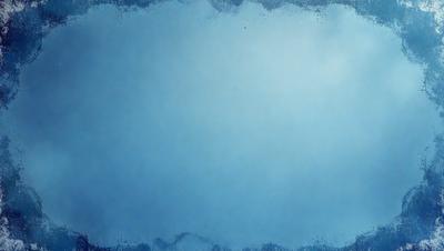 The primary subject of the image is a large, empty blue canvas. The setting is a blue sky, which serves as the background. The visual style is a digital art, as the image is a digital painting. The colors and mood are predominantly blue, creating a calm and serene atmosphere.