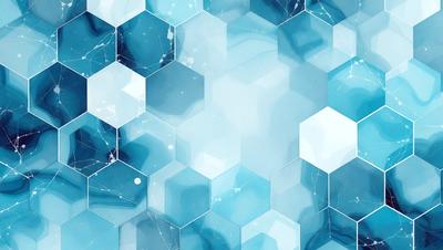 The primary subject of the image is a blue and white patterned background. The setting is a blue and white hexagonal pattern, which creates a visually appealing and cohesive design. The visual style of the image is a combination of digital art and illustration, as it features a unique and intricate pattern. The colors and mood of the image are predominantly blue and white, giving it a clean, fresh, and modern appearance.