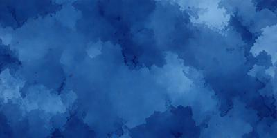 The primary subject of the image is a blue cloudy sky. The setting is a cloudy blue sky, and the visual style is a painting or drawing. The colors and mood of the image are predominantly blue, creating a calm and serene atmosphere.