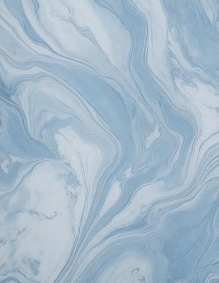 The primary subject of the image is a blue and white marbled wall. The setting is a room with a blue and white marbled wall as the main focus. The visual style is a close-up of the marbled wall, showcasing its intricate patterns. The colors and mood of the image are predominantly blue and white, creating a calm and elegant atmosphere.