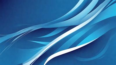 The primary subject of the image is a blue and white wave, which is the main focus of the scene. The wave is depicted in a digital art style, giving it a modern and visually appealing appearance. The setting is a blue background, which complements the colors of the wave and adds to the overall mood of the image.