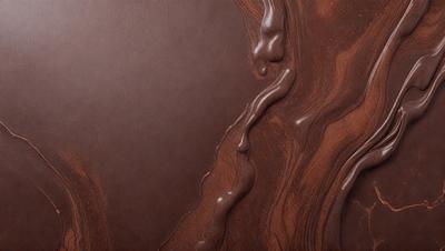 The primary subject of the image is a close-up of a brown, textured surface, possibly a piece of wood or a leather-like material. The setting appears to be a dark room, with the surface being the main focus of the image. The visual style is a close-up, which emphasizes the texture and details of the surface. The colors in the image are predominantly brown, giving the scene a warm and natural atmosphere.