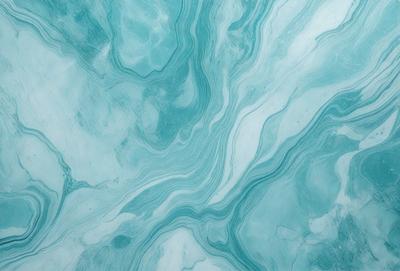 The primary subject of the image is a blue and white marbled tile. The setting is a bathroom, as indicated by the presence of the marbled tile. The visual style is a close-up of the tile, showcasing its intricate design. The dominant colors are blue and white, creating a calm and soothing atmosphere.