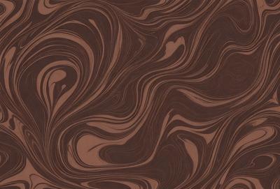 The primary subject of the image is a brown and white swirling pattern, which appears to be a close-up of a marbled surface. The setting is a dark background, which contrasts with the swirling pattern. The visual style is a close-up of the swirling pattern, which gives a sense of depth and texture to the image. The colors and mood of the image are predominantly dark and moody, with the swirling pattern providing a sense of movement and dynamism.