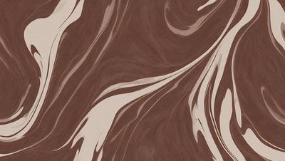 The primary subject of the image is a brown and white patterned surface, which appears to be a wallpaper or a textured wall. The setting is indoors, with the patterned surface as the main focus. The visual style of the image is a close-up of the pattern, showcasing its intricate details. The colors and mood of the image are warm and inviting, with the brown and white colors creating a sense of depth and texture.