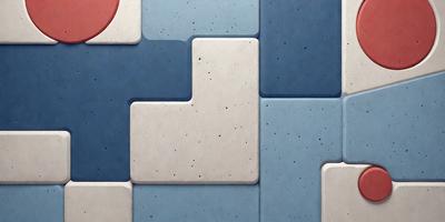 The primary subject of the image is a blue and white tile floor. The setting is a room with a blue wall and a blue and white checkered floor. The visual style is a digital art or illustration, creating a unique and interesting pattern. The colors and mood of the image are predominantly blue and white, giving it a clean and modern appearance.