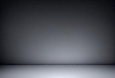 The primary subject of the image is a large, empty room with a white wall. The setting is a dark room, possibly a basement, with a black background. The visual style is a black and white photo, giving the image a classic and timeless appearance. The colors and mood are predominantly dark and moody, creating a sense of mystery and solitude.