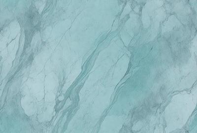 The primary subject of the image is a blue marble wall with a pattern of swirls and waves. The setting is a bathroom, and the visual style is a photo. The dominant colors are blue and white, creating a calm and soothing atmosphere.