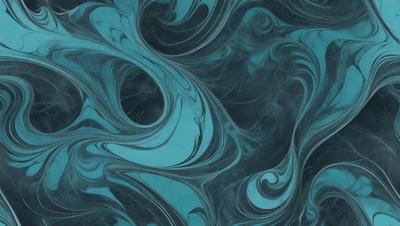 The primary subject of the image is a blue and white swirling pattern, which appears to be a digital art or illustration. The setting is a blue background, and the visual style is a combination of digital art and illustration. The dominant colors are blue and white, creating a calm and soothing atmosphere.