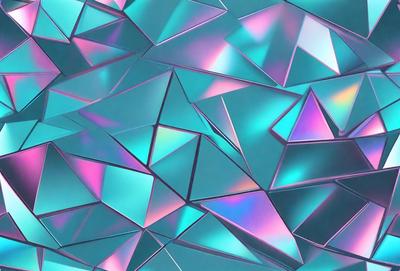The primary subject of the image is a blue and purple patterned wallpaper. The setting is a room with a blue and purple color scheme. The visual style is a digital art or illustration, creating a unique and vibrant atmosphere. The dominant colors are blue and purple, giving the room a cool and modern feel.