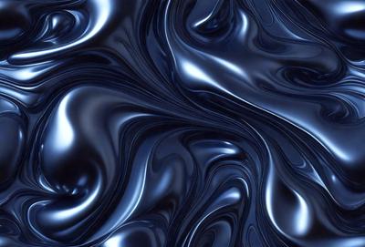 The primary subject of the image is a blue, swirling, and flowing pattern. The setting is a black background, which contrasts with the blue pattern. The visual style is a digital art or illustration, as the pattern appears to be a digital creation. The colors and mood of the image are predominantly blue, creating a sense of calmness and tranquility.