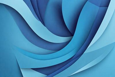 The primary subject of the image is a blue and white ocean wave. The setting is a blue background, which creates a visually appealing contrast with the wave. The visual style is a combination of digital art and illustration, giving the image a unique and artistic appearance. The dominant colors are blue and white, which evoke a sense of calmness and tranquility.