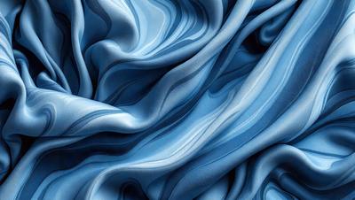 The primary subject of the image is a blue fabric, which appears to be a piece of cloth or a curtain. The setting is a blue background, which complements the blue fabric. The visual style is a close-up of the blue fabric, showcasing its texture and pattern. The colors and mood of the image are predominantly blue, creating a calm and serene atmosphere.