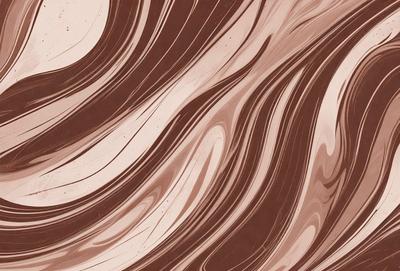 The primary subject of the image is a brown and white swirling pattern, which appears to be a design or a texture. The setting is a brown surface, possibly a wall or a table, with the swirling pattern as the main focus. The visual style of the image is a close-up of the swirling pattern, showcasing its intricate details. The colors and mood of the image are predominantly brown and white, creating a sense of depth and complexity in the design.