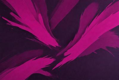 The primary subject of the image is a purple painting with a flowery design. The painting is displayed on a purple background, which adds to the overall atmosphere of the scene. The visual style of the image is a painting, which showcases the artist's skill in creating a vibrant and visually appealing piece of art. The colors and mood of the painting are predominantly purple, which gives it a calming and serene appearance.