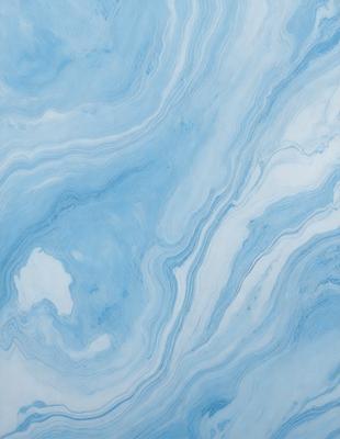 The primary subject of the image is a blue and white marble tile. The setting is a wall with a blue and white marble tile pattern. The visual style is a close-up of the tile, showcasing its intricate design. The colors and mood of the image are predominantly blue and white, creating a clean and elegant atmosphere.