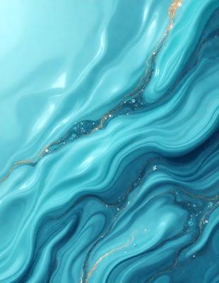 The primary subject of the image is a blue and gold swirling pattern, which appears to be a digital art or illustration. The setting is a blue background, and the visual style is a combination of digital art and illustration. The dominant colors are blue and gold, creating a vibrant and lively atmosphere.