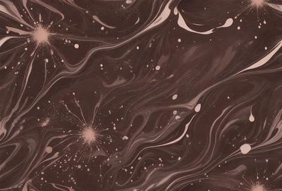 The primary subject of the image is a swirling pattern of stars, which are scattered across a brown background. The setting appears to be a space-themed design, possibly a wallpaper or a decorative piece. The visual style of the image is a combination of digital art and illustration, creating a unique and captivating pattern. The dominant colors in the image are brown and white, with the white stars contrasting against the brown background. The overall atmosphere of the image is one of intrigue and wonder, as the viewer is drawn into the swirling pattern of stars.