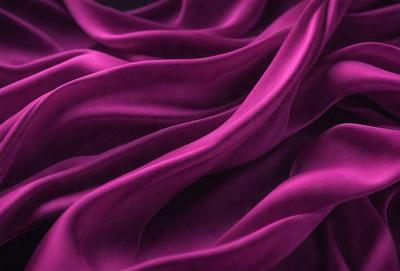 The primary subject of the image is a purple fabric, which is the main object, scene, or focus of the image. The setting or background consists of a dark background, which contrasts with the purple fabric. The visual style of the image is a close-up of the purple fabric, showcasing its texture and details. The colors and mood of the image are predominantly purple, creating a calm and serene atmosphere.